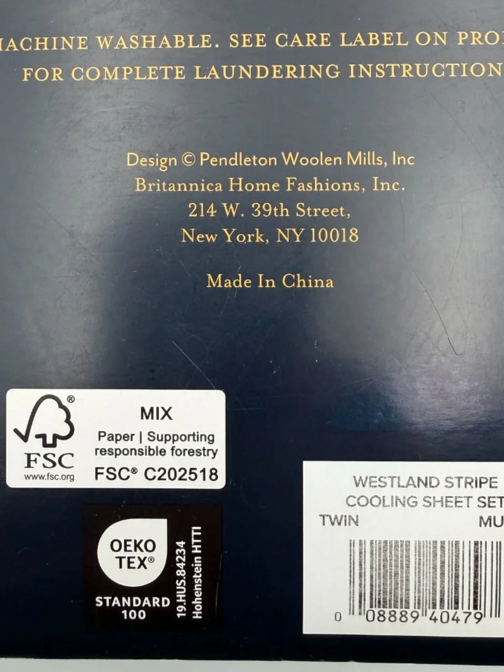 Pendleton Westland Stripe Cooling TWIN Sheet Set Multi Color 3 Piece Desert NWT